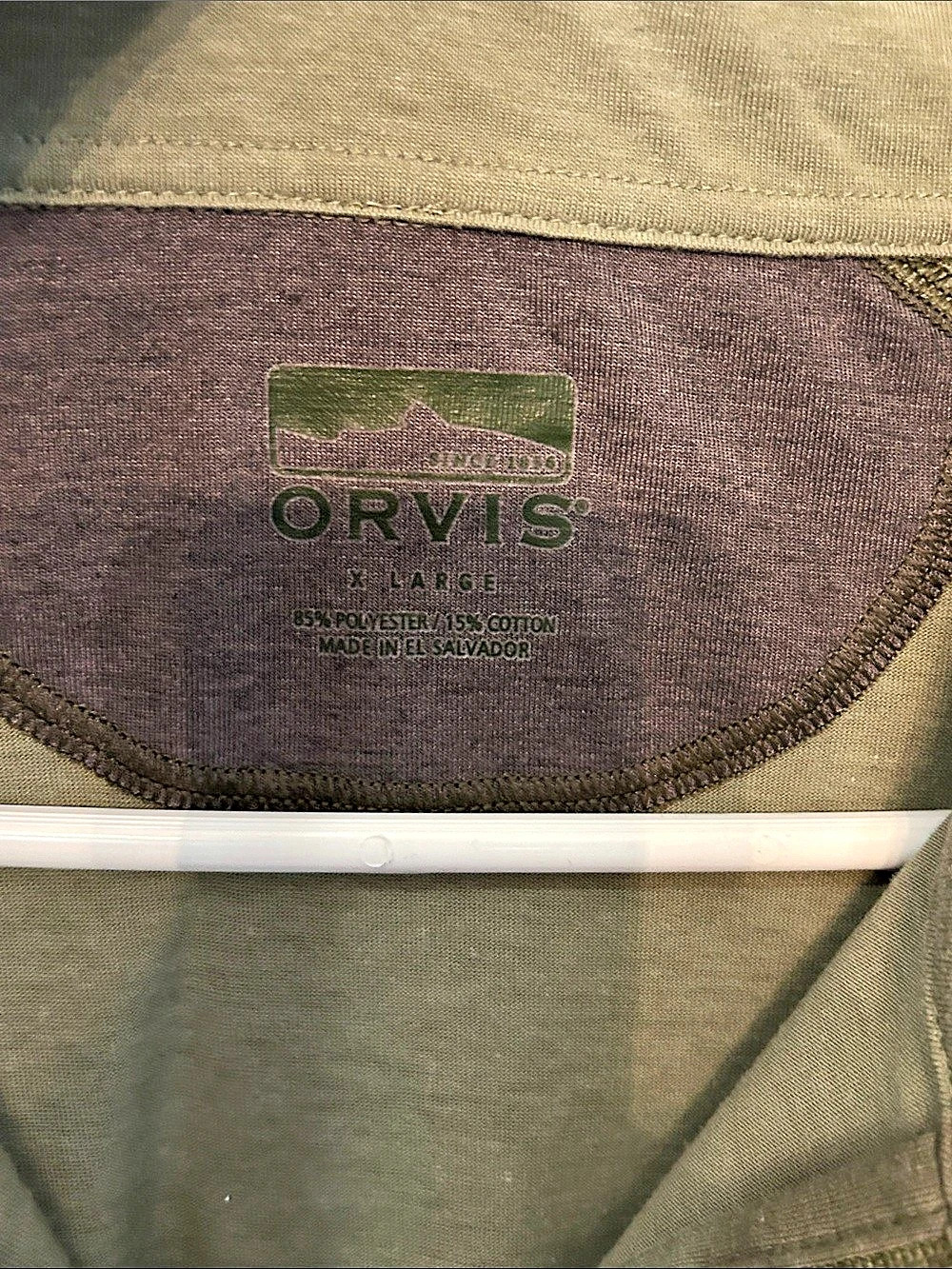 Orvis Sz XL Men's Quarter-Zip Long Sleeve Green - Picture 4 of 6